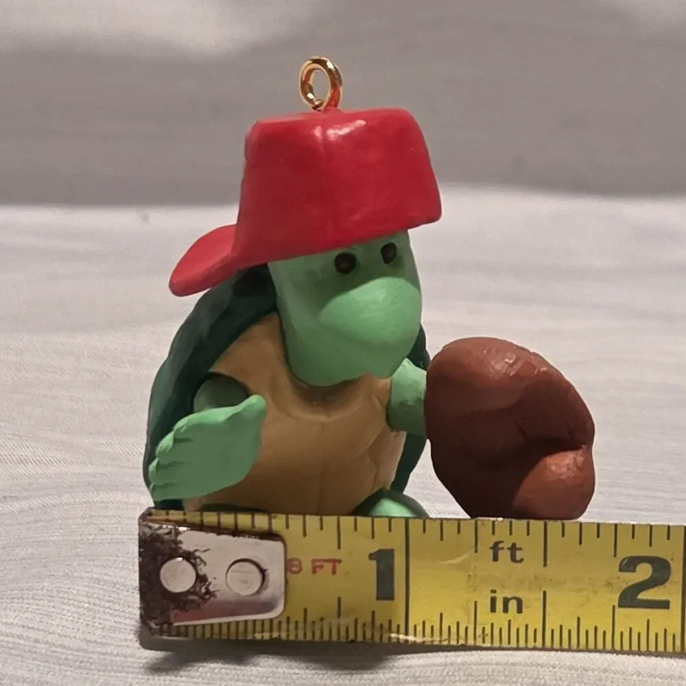 Vintage Hallmark Keepsake Ornament All Star 1991 Baseball Turtle No Box QX5329